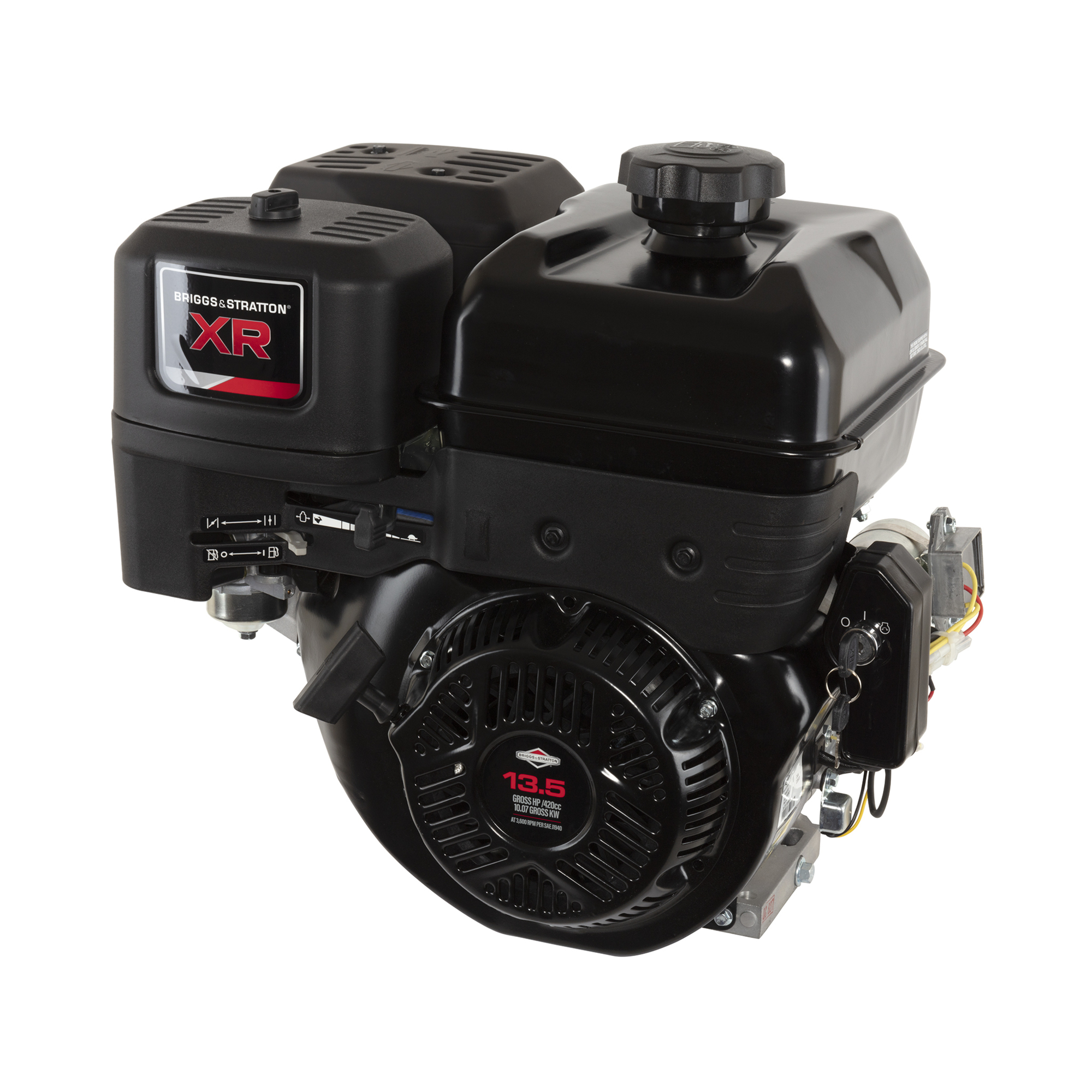 Briggs & Stratton Horizontal Shaft Engine, 13.5 HP, 420cc, Model# 25T237-0085-F1